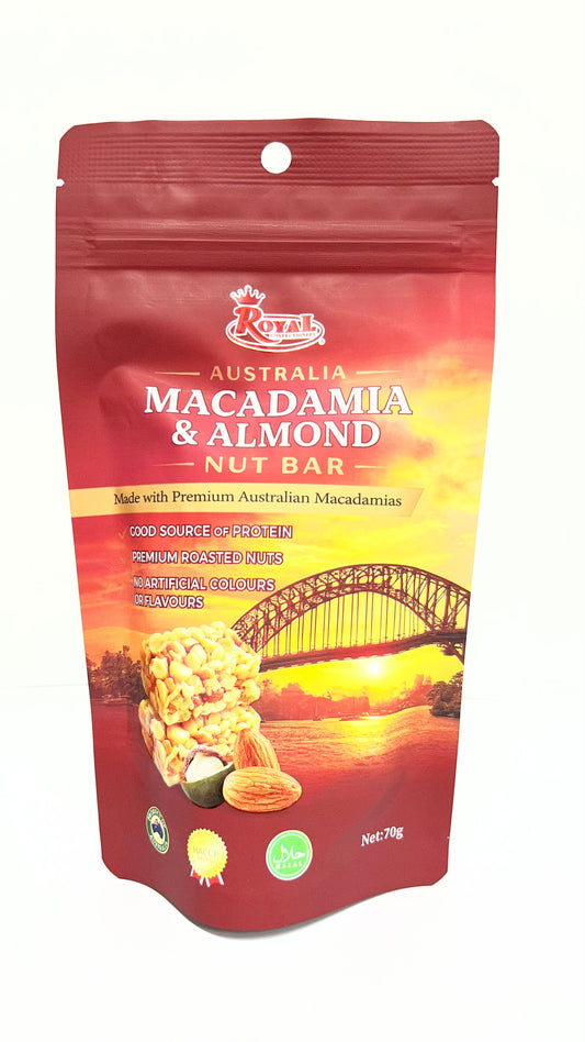 Macadamia & Almond Nut Bars 70g